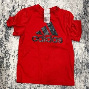 Adidas Kids Red Tee with Logo